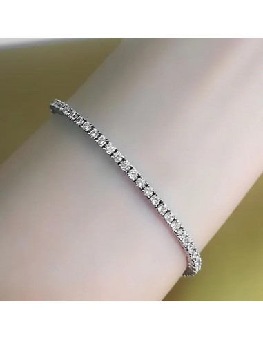 925 Sterling Silver 5A Zircon Tennis Bracelet for Women le des métaux précieux