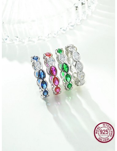 925 Sterling Silver Artificially Colored Diamond Ring for Women online