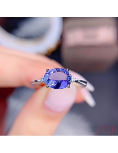 925 Sterling Silver Tanzanite Ring for Women commande en ligne