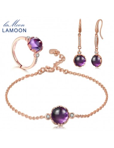 Sterling Silver Amethyst Jewelry Set for Women en ligne