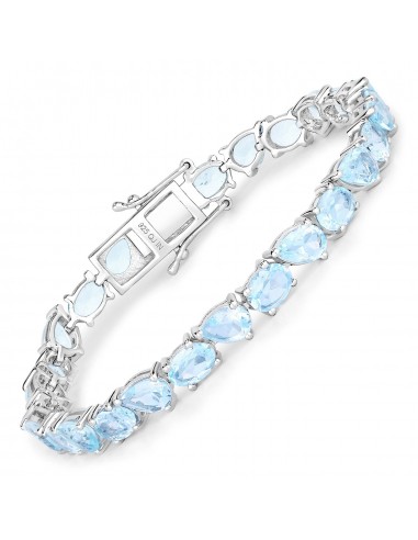 24.35 Carat Genuine Blue Topaz .925 Sterling Silver Bracelet online