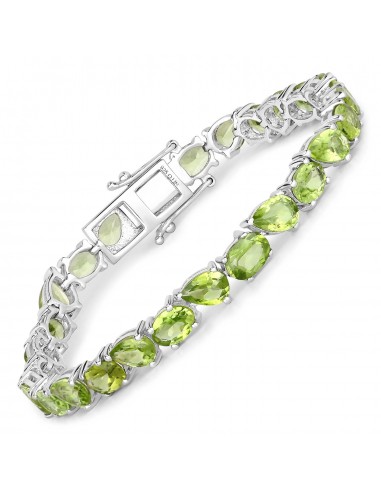 21.37 Carat Genuine Peridot .925 Sterling Silver Bracelet votre