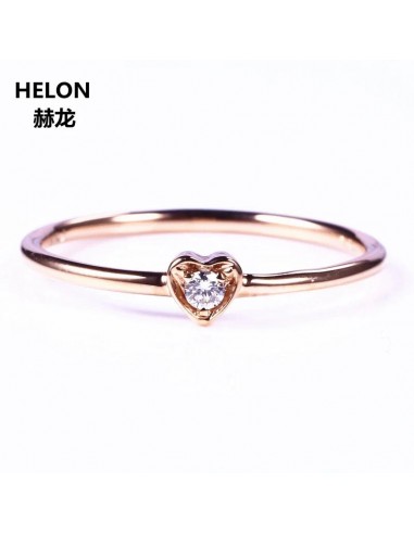 18k Rose Gold VS/H Natural Diamonds Heart Engagement Ring for Women en stock