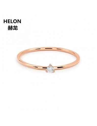 Solid 10k Rose Gold SI Natural Diamond Ring for Women Le MVP de beaucoup