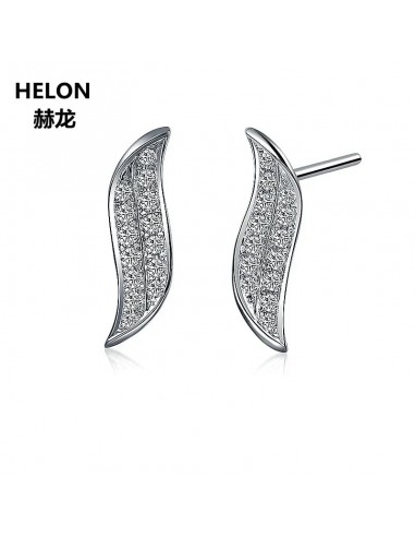 14k White Gold SI/H Natural Diamond Stud Earrings for Women brillant des détails fins