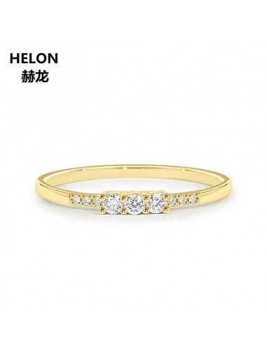 14k Yellow Gold 0.13ct SI/H Natural Diamond Engagement Ring for Women Faites des économies