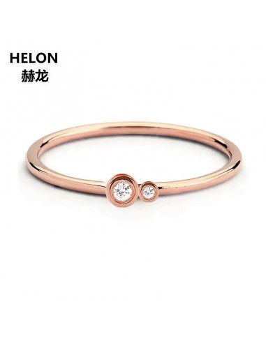 10k Rose Gold Natural Diamonds Soltaire Ring for Women en ligne des produits 