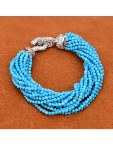 Turquoise Beads Bracelet, 8.5ctw, Multi-Strand for Women à prix réduit toute l'année