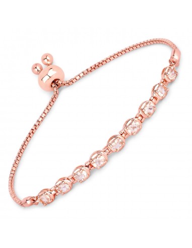 1.35 Carat Genuine Morganite .925 Sterling Silver Bracelet Découvrez la collection