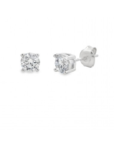 .88ct Lab Grown Diamond Stud Earrings Sterling Silver pas cher