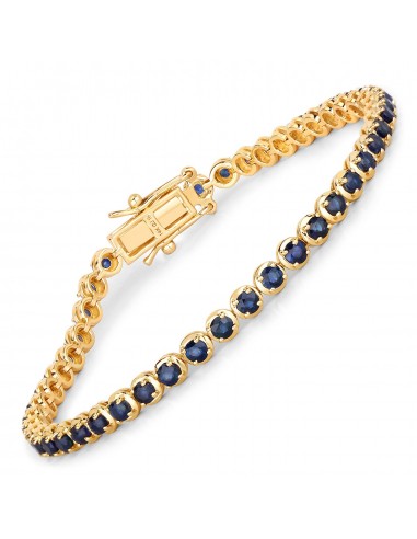 3.13 Carat Genuine Blue Sapphire 14K Yellow Gold Bracelet l'évolution des habitudes 