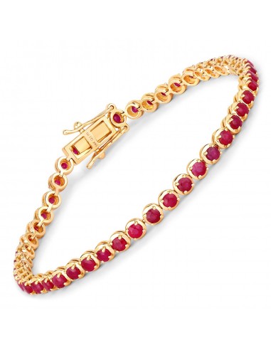 3.13 Carat Genuine Mozambique Ruby 14K Yellow Gold Bracelet pas cher chine