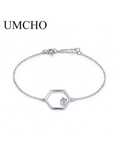 Sterling Silver Blue Topaz Bracelet for Women prix