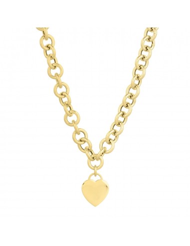 14k Yellow Gold Rolo Link Necklace (11.40 mm) solde