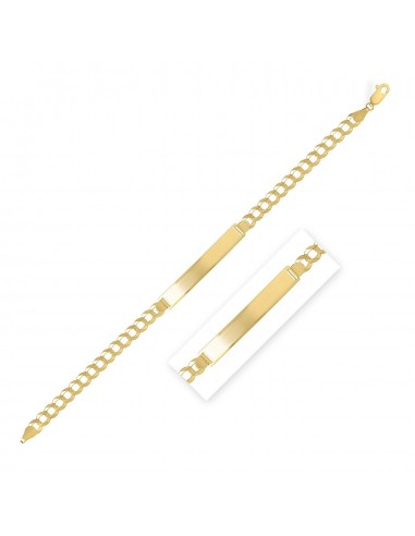 14k Yellow Gold Curb ID Bracelet (5.70 mm) pas chere