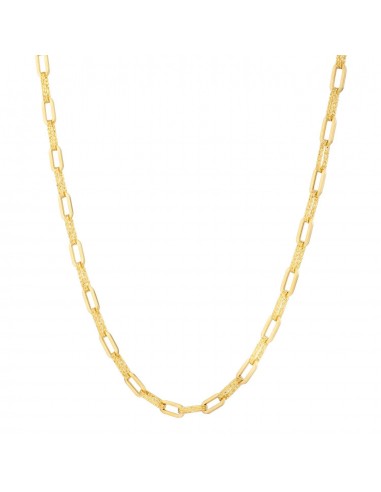 14k Yellow Gold Diamante Paperclip Chain Necklace (4.00 mm) store