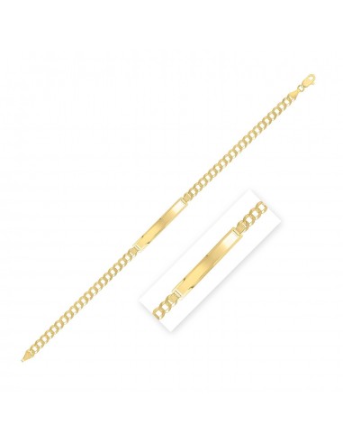 14k Yellow Gold Curb ID Bracelet (4.70 mm) suggérées chez