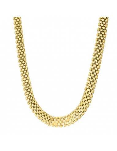 14k Yellow Gold Faceted Panther Link Chain Necklace ou a consommer sur place