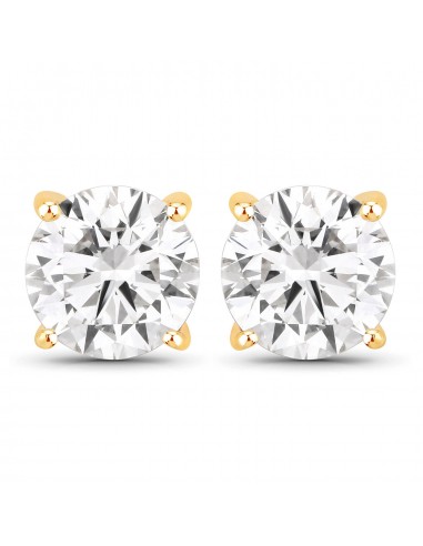 2.00 Carat Lab Grown Diamond 14K Yellow Gold Earrings prix