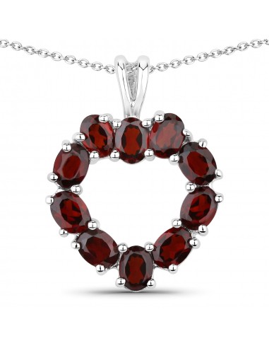 2.00 Carat Genuine Garnet .925 Sterling Silver Pendant acheter en ligne