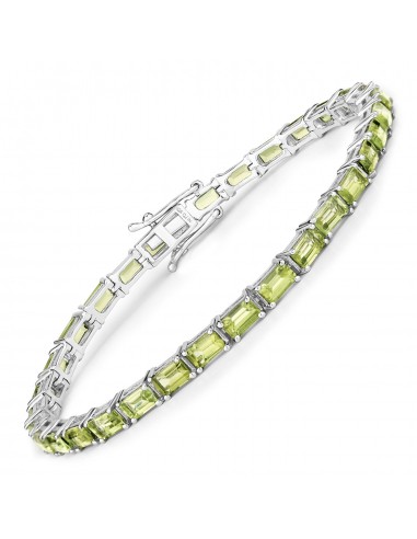 8.68 Carat Genuine Peridot .925 Sterling Silver Bracelet de la marque