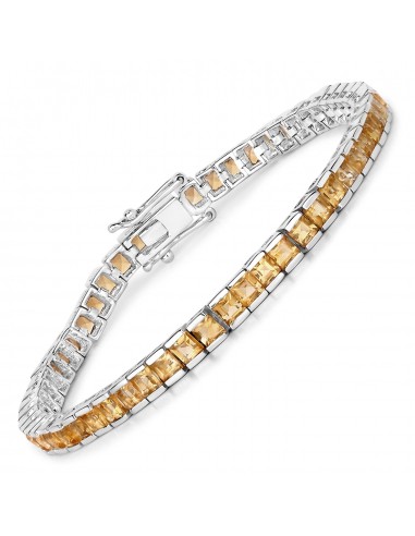 8.25 Carat Genuine Citrine .925 Sterling Silver Bracelet Paris Déstockage Promo