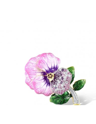 Sterling Silver Pink Sapphire Purple Flower Brooch Vous souhaitez 