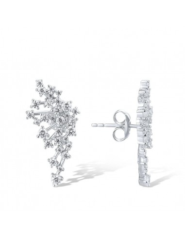 Genuine 925 Sterling Silver Stud Earrings with White CZ 2024