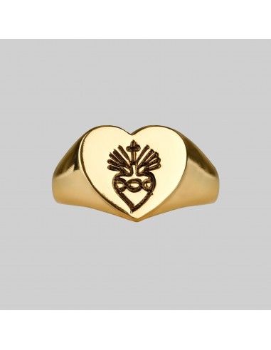 ARDOUR. Sacred Heart Signet Ring - Gold les ctes