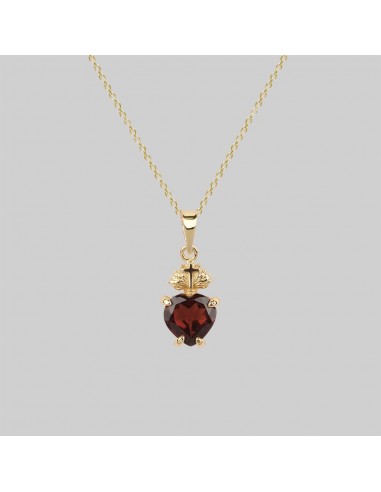 The Sacred Heart Garnet Necklace - Gold prix pour 