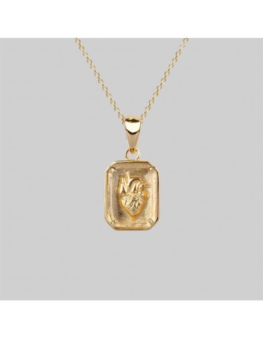 HEART KEEPER. Anatomical Heart Under Glass Necklace - Gold les ligaments