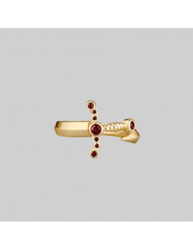 MAJESTY. Garnet Dagger Wrap Ring - Gold Voir les baskets