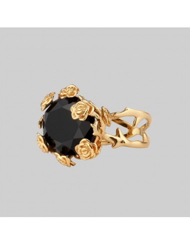 UTOPIA. Gold & Onyx Roses Ring Vous souhaitez 