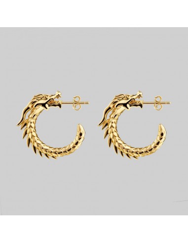 DRAKE. Dragon Hoop Earrings - Gold Pour