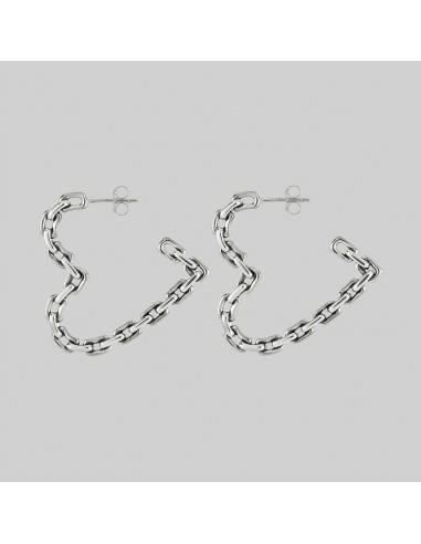 The Chain Heart Hoops - Silver les ligaments