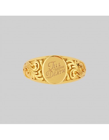 TILL DEATH. Promise Signet Ring - Gold Voir les baskets