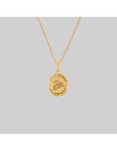 TILL DEATH. Promise Medallion Pendant Necklace - Gold ouvre sa boutique