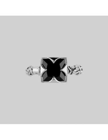 VAULT. Square Onyx & Ivy Ring - Silver est présent 