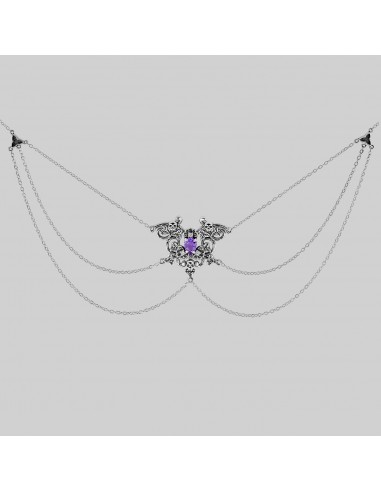 MALVOLIA. Garden of Remembrance Amethyst Necklace - Silver ouvre sa boutique