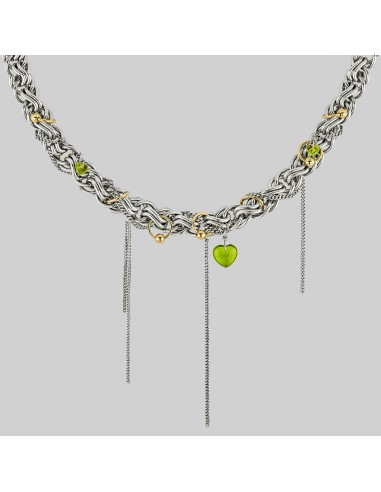 EAT YOUR HEART OUT. Pierced Chunky Chain Collar Necklace - Silver en ligne des produits 