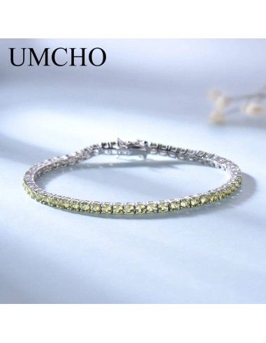 Sterling Silver Peridot Bracelet for Women Voir les baskets