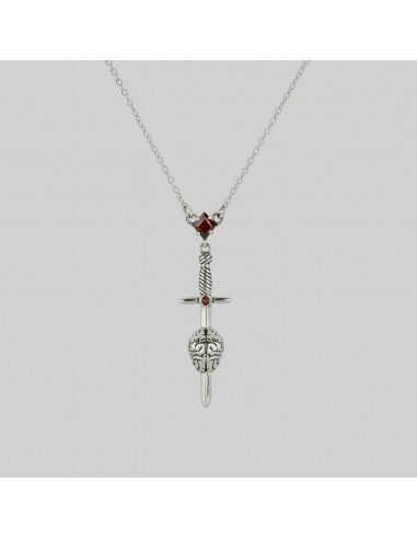 ALL MY MIND. Sword & Brain Necklace - Silver s'inspire de l'anatomie humaine