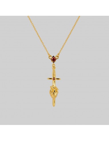 ALL MY HEART. Sword & Heart Necklace - Gold prix