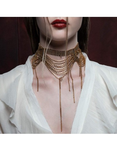 ALLURE. Dazzle Chain Drop Choker - Gold JUSQU'A -70%! 