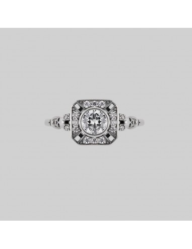 GRANDIOSE. Gothic Cubic Zirconia Cocktail Ring - Silver prix