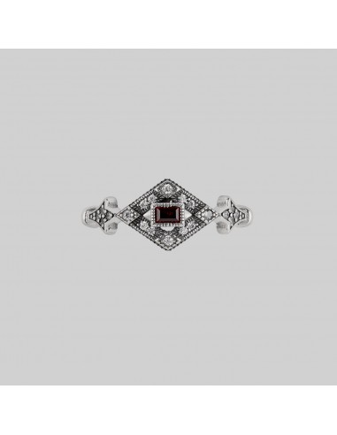 FLAPPER. Gatsby Garnet Ring - Silver de technologie