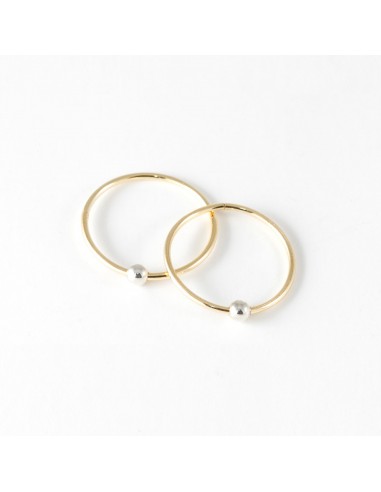 10k Yellow Gold Hoop Earrings – 15mm Sleeper – Medium solde