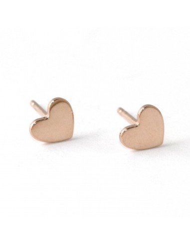 Heart Stud Earrings – 14k Rose Gold le des métaux précieux