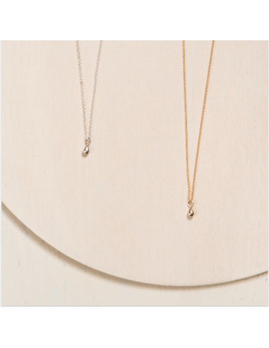 Small Drop Necklace - 10k & 14k Gold la colonne vertébrale