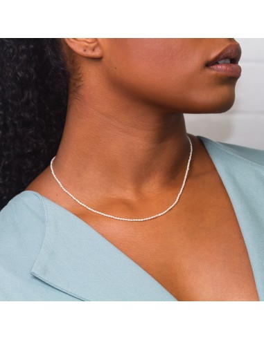 Classic Single Strand White Rice Pearl Necklace vous aussi creer 